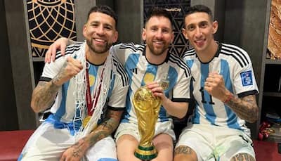 WATCH: Lionel Messi and Argentina teammates DANCE on dressing room table after winning FIFA World Cup 2022