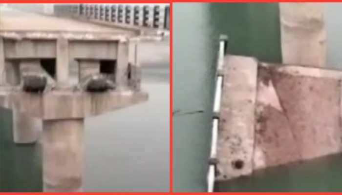 Portion of bridge collapses into Burhi Gandak river in Bihar&#039;s Begusarai