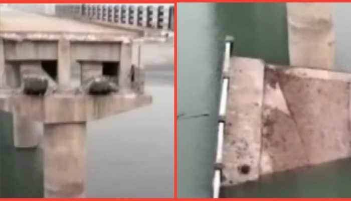 Portion of bridge collapses into Burhi Gandak river in Bihar's Begusarai