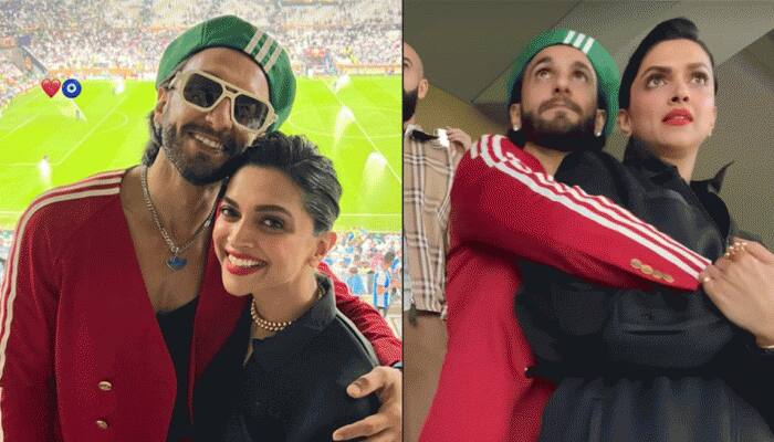FIFA World Cup final 2022: Ranveer Singh hugs Deepika Padukone tight during Argentina-France face-off in Qatar