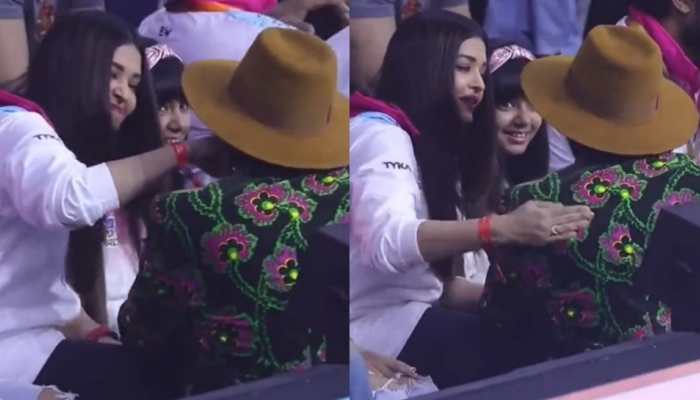 Viral Video: Aishwarya Rai pinches Ranveer Singh&#039;s nose at PKL final- Watch