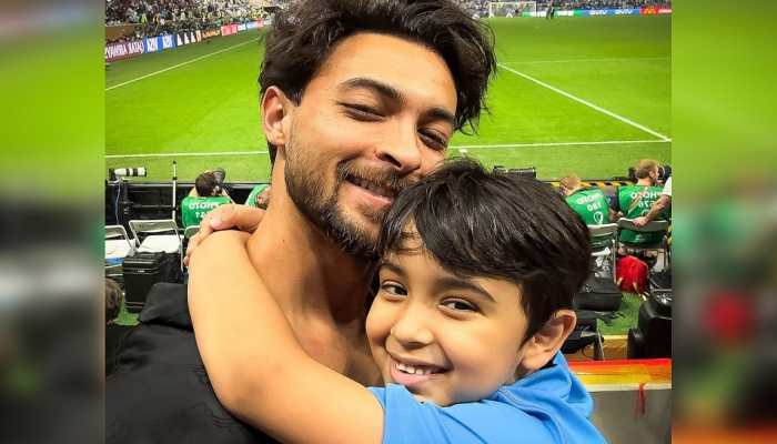 Aayush Sharma fulfills son Ahil&#039;s wish by taking him to the FIFA World Cup Finals, check out pics