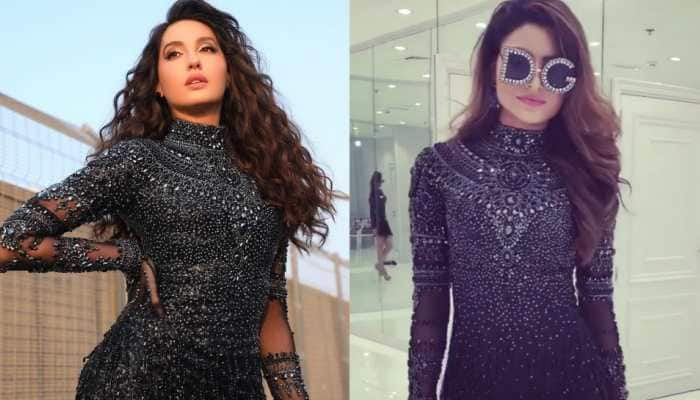 Nora Fatehi BRUTALLY trolled for copying Urvashi Rautela&#039;s 4-year-old outfit at FIFA World Cup Finals 2022