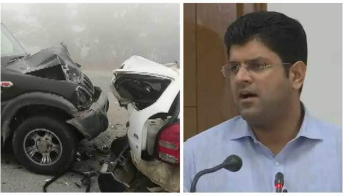 Haryana Dy CM Dushyant Singh Chautala, Minister Anil Vij&#039;s convoy meet with accident due to dense fog