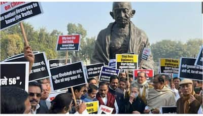 Congress' Sonia Gandhi, Opposition leaders protest near Parliament demanding debate on China clash