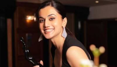 Taapsee Pannu flaunts her ‘Black Lady’ as she wins Best Actor at Filmfare OTT Awards for ‘Looop Lapeta’ 