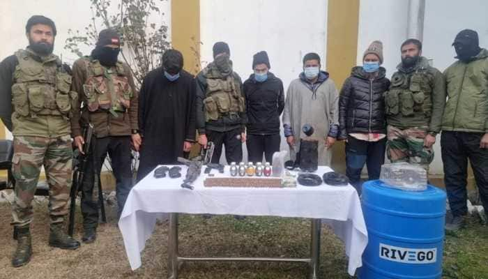 Big breakthrough for security forces: Five terrorist associates of Hizbul Mujahideen arrested in J&amp;K&#039;s Kupwara, arms-ammunitions recovered