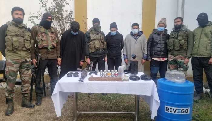 Big breakthrough for security forces: Five terrorist associates of Hizbul Mujahideen arrested in J&amp;K's Kupwara, arms-ammunitions recovered