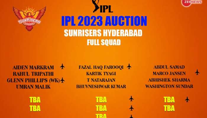 Sunrisers Hyderabad (SRH) Full Players List in IPL 2023 Auction: Base Price, Age, Country, IPL History