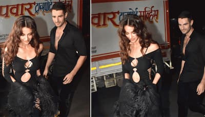Disha Patani turns up heat in bold cut-out dress, spotted with her rumoured Serbian boyfriend, see video