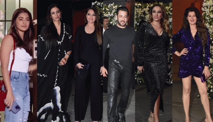 Salman Khans 57th birthday bash Rumoured girlfriends Pooja Hegde, Iulia Vantur, ex-GF Sangeeta Bijlani attend star-studded party People News Zee News