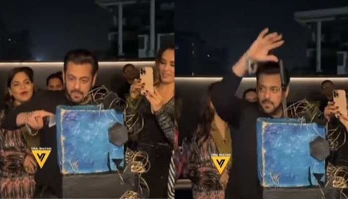 Salman Khan rings into his 57th birthday in style as he cuts cake with the paparazzi- Watch 