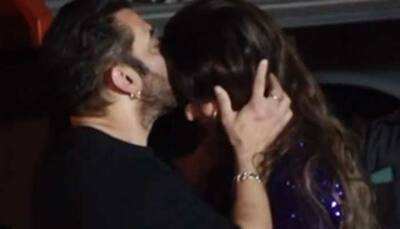 Salman Khan kisses ex-girlfriend Sangeeta Bijlani on her forehead at birthday bash, video goes viral - Watch