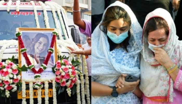 Tunisha Sharma last rites: Sheezan&#039;s sister breaks into tears at actress&#039; funeral