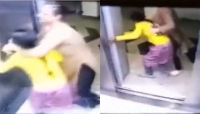 SHOCKING: Noida woman mercilessly drags domestic help by her hair, CCTV footage goes viral, see video