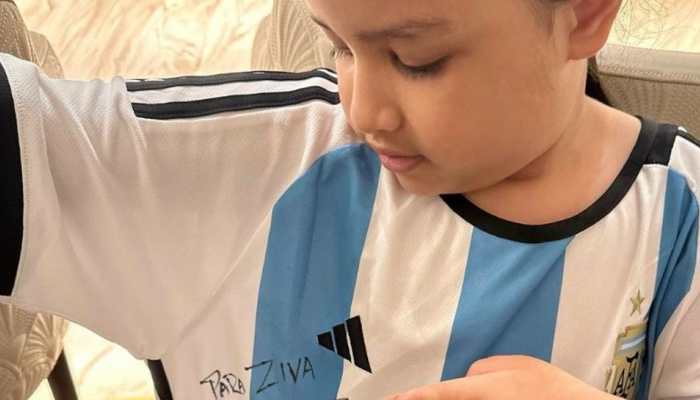Lionel Messi sends SIGNED jersey to MS Dhoni’s daughter Ziva Dhoni, check PIC here