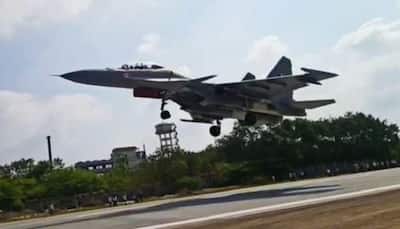 IAF successfully lands Sukhoi Su-30 MKI fighter jet on Andhra Highway to test emergency landing facility