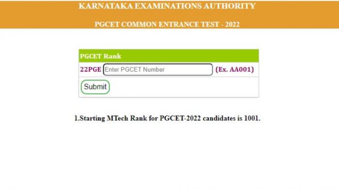 Karnataka PGCET Result 2022: KEA releases results at cetonline.karnataka.gov.in, here's direct link to check
