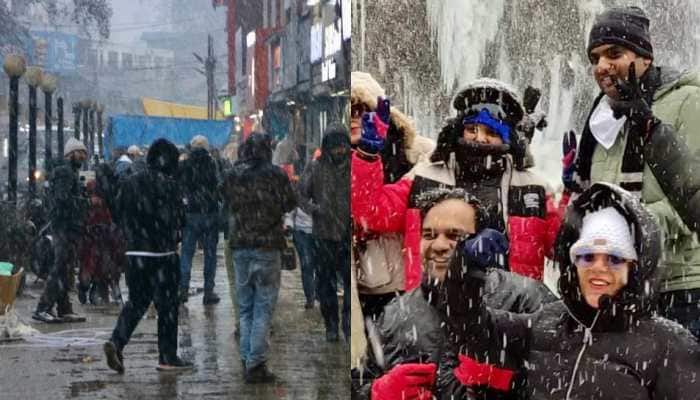 Fresh snowfall ends dry spell in Kashmir, brings cheers to tourists&#039; faces