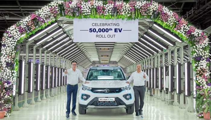 Tata Motors delivers Nexon EV to Chairman N Chandrasekaran; brand&#039;s 50,000th electric vehicle