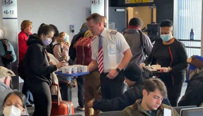 Amidst cancellations, Southwest pilot serves stranded passengers coffee; wins praise from Jet Airways CEO: WATCH