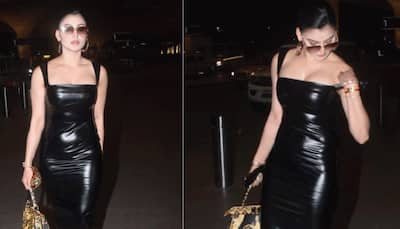 Oops! Urvashi Rautela almost suffers embarrassing moment, dress strap gets off her shoulder: Watch
