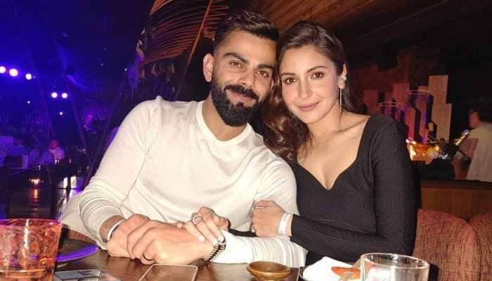 Former India captain Virat Kohli with wife Anushka Sharma in Dubai on New Year's Eve. (Source: Twitter)