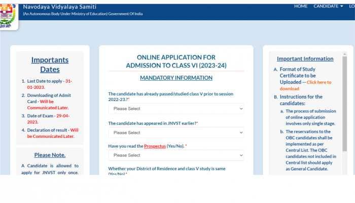 Navodaya Vidyalaya Admission 2023: NVS Class 6 admission begins at navodaya.gov.in- Steps to apply here