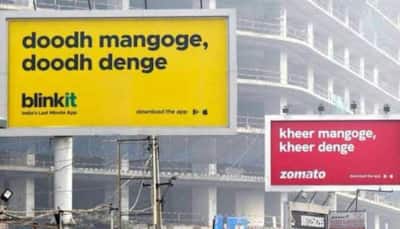 'Dhoodh Mangoge...': Blinkit, Zomato billboard collab leaves netizens excited