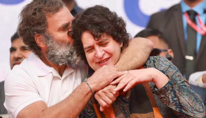 Rahul Gandhi and Priyanka Gandhi sibling moment