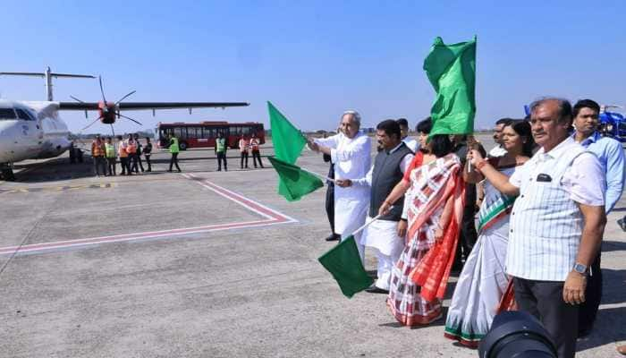 Bhubaneswar-Rourkela flight flagged off by Odisha CM Naveen Patnaik under UDAN Scheme