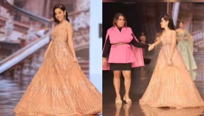 Urfi Javed dons full-length gown for her first ever ramp walk, shocked netizens say, ‘Yeh sardi ka asar hai jo kapde pehnne pade’ 