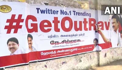 Tamizhagam row: '#Getout Ravi' posters surface in Chennai, Tamil Nadu Governor's effigy burnt 