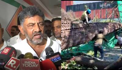 'Result of 40% commission govt', Congress' DK Shivakumar attacks BJP on Bengaluru metro pillar collapse that killed mother-son duo