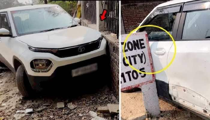 Owner intentionally rams Tata Punch into WALL to claim insurance: Watch it here