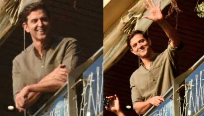 Hrithik Roshan greets, blows kisses to fans outside his residence on his 49th birthday- Watch