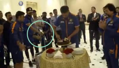 WATCH: Ishan Kishan almost RUINS Rahul Dravid's birthday cake with a suitcase ahead of the IND vs SL 2nd ODI