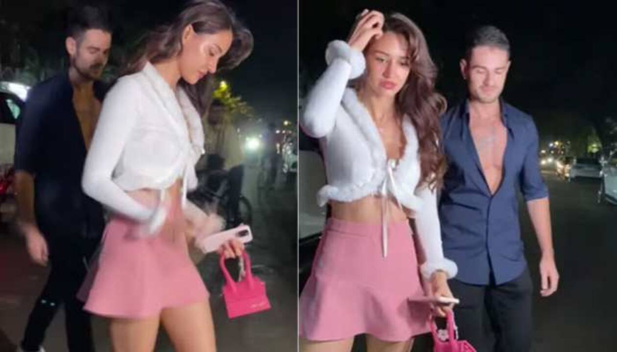 Xxbfsexyvideo - Disha Patani steps out for date night with rumoured BF, wears baby pink  short skater skirt with sexy white top - Watch | People News | Zee News