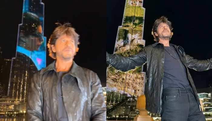 Shah Rukh Khan&#039;s &#039;Pathaan&#039; trailer lit up Burj Khalifa, fans cannot keep calm with his charm- Watch