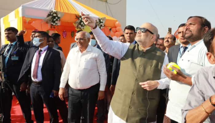 Amit Shah flies kite as Gujarat celebrates Uttarayan festival - See pics