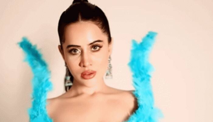 Urfi Javed goes topless again, hides her modesty with blue wings, gets trolled again  