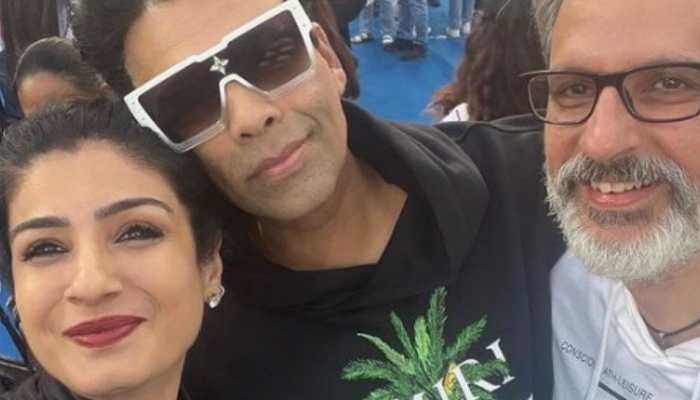 Raveena Tandon bumps into Karan Johar at daughter Rasha’s school event, teases him for ‘paternal avatar’- See Pics