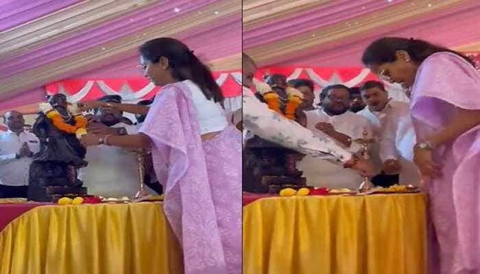 Video: NCP MP Supriya Sule&#039;s saree catches fire at event in Pune- WATCH