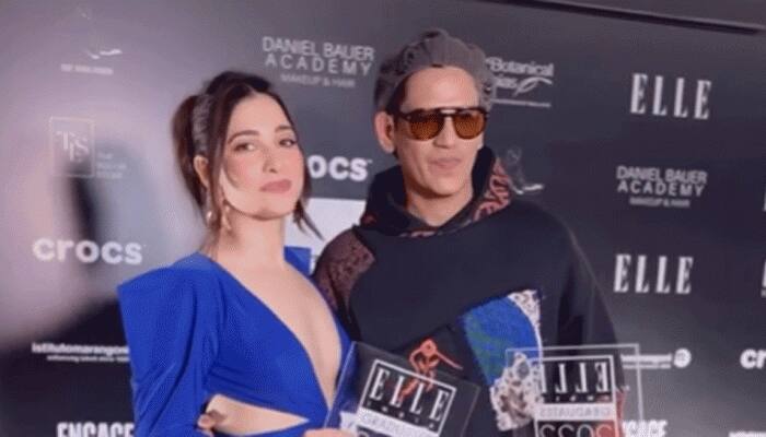 After viral &#039;kissing&#039; video, rumoured couple Tamannaah Bhatia, Vijay Varma spotted together at awards night