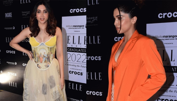 Sharvari Wagh steals the show in orange bikini set, cut-out skirt at fashion event, see videos