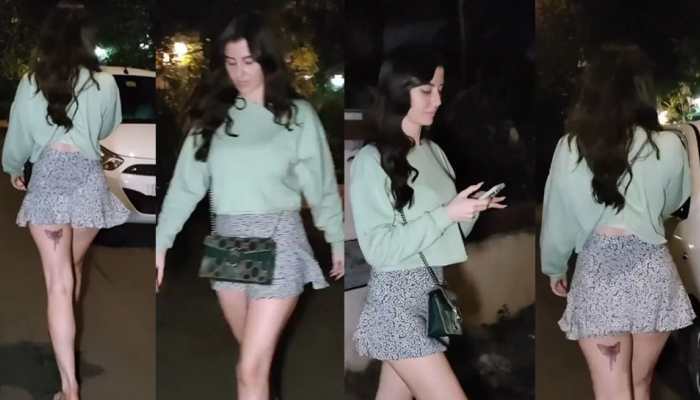 Arbaaz Khan&#039;s girlfriend Giorgia Andriani wears mini skater skirt, gets trolled for showing off her red bow tattoo on thigh!