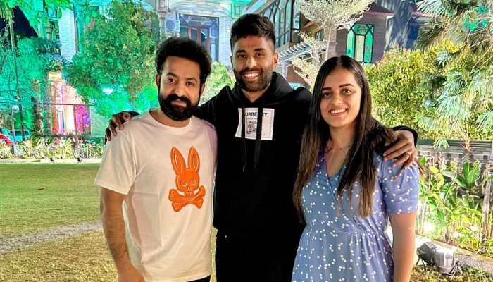 India vs New Zealand 1st ODI: Suryakumar Yadav and wife Devisha Shetty meet ‘RRR’ star Junior NTR, check PIC
