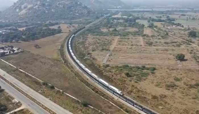 Railway Ministry shares &#039;picturesque&#039; aerial view of Vande Bharat Express passing through curve: Watch Video