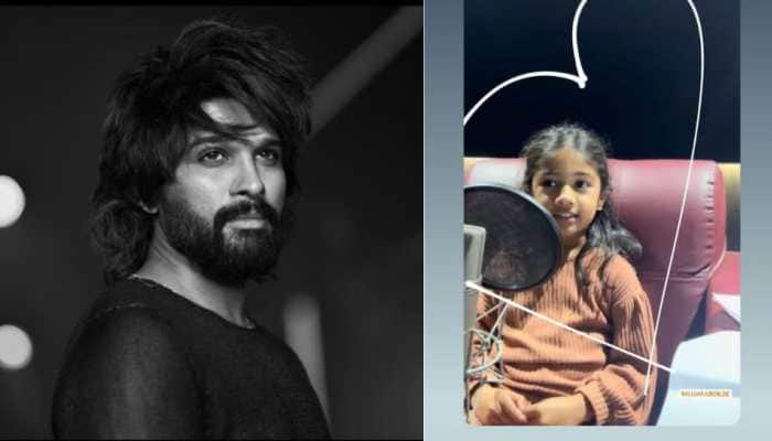 Allu Arjun shares his joy as daughter Allu Arha begins dubbing session for Samantha Ruth Prabhu’s ‘Shaakuntalam’ 