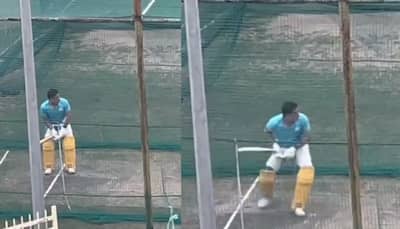 CSK captain MS Dhoni begins prep for IPL 2023 by hitting SIXES during nets session and video goes viral - WATCH